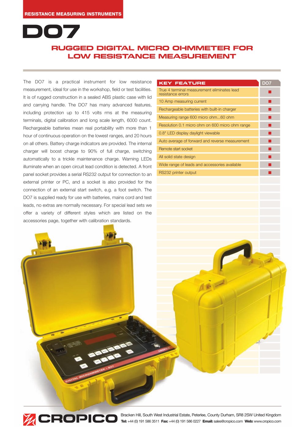 Cropico DO7 Datasheet - Seaward