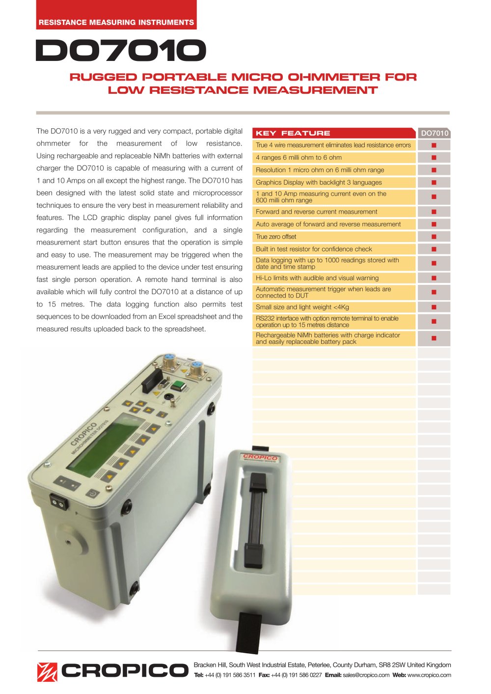 Cropico DO7010 Datasheet - Seaward