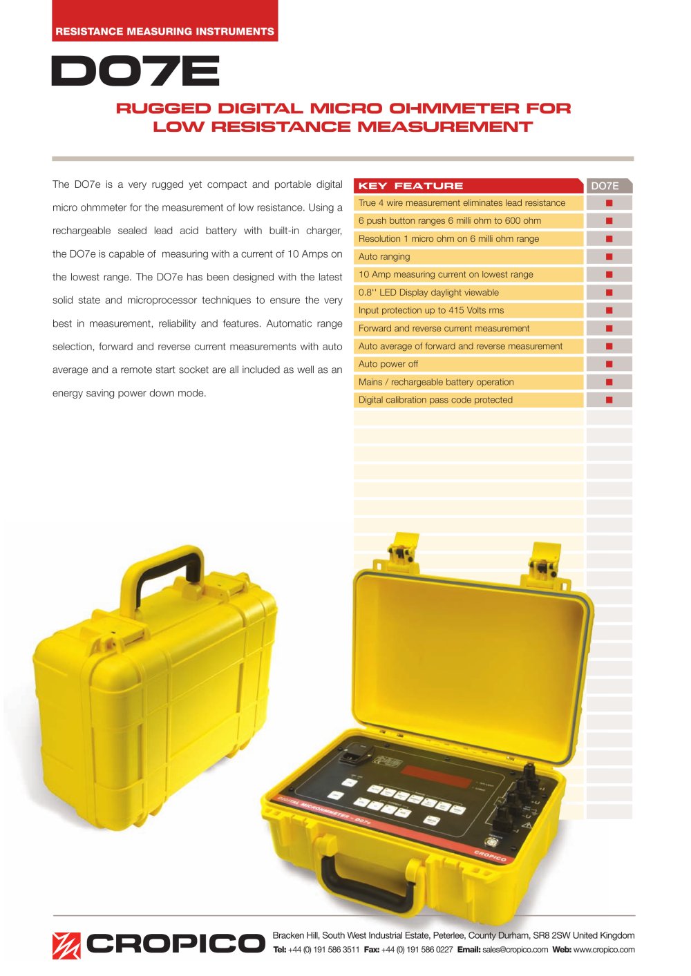 Cropico DO7E Datasheet - Seaward