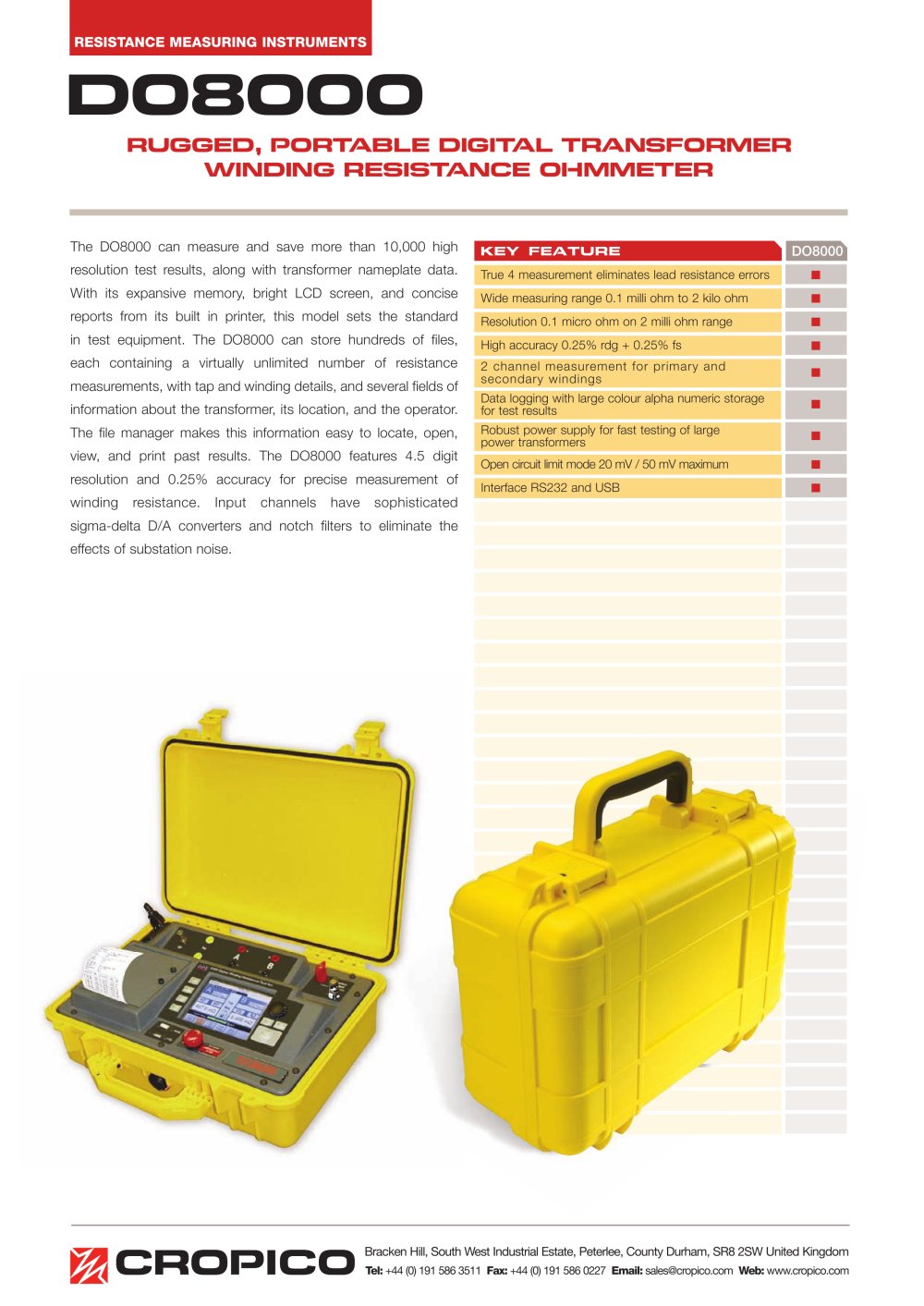 Cropico DO8000 Datasheet - Seaward