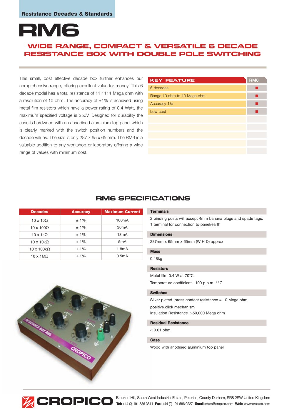 Cropico RM6 Datasheet - Seaward
