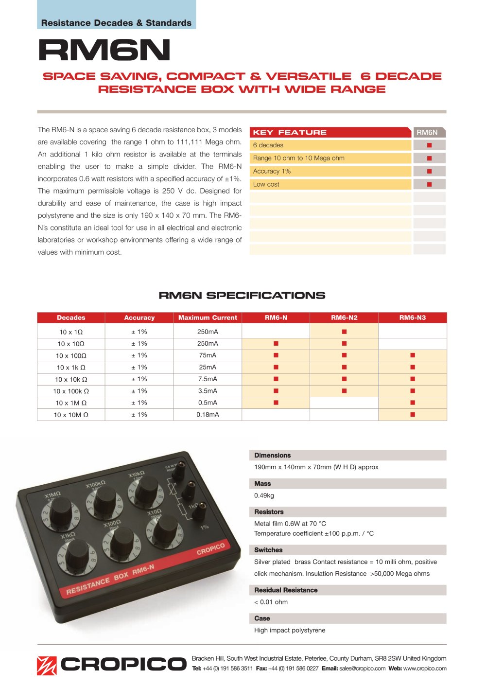 Cropico RM6N Datasheet - Seaward