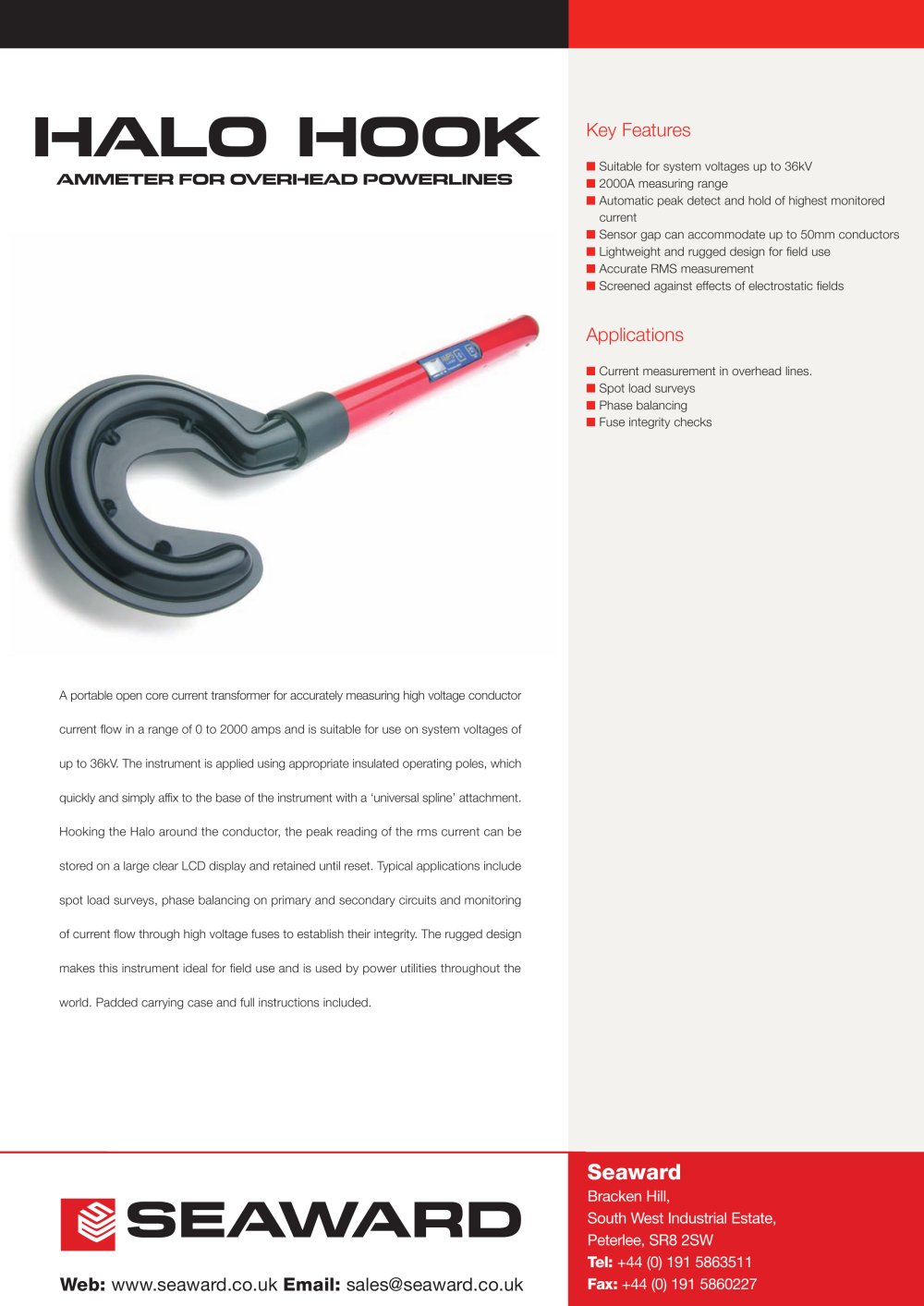 Halo Hook Datasheet - Seaward