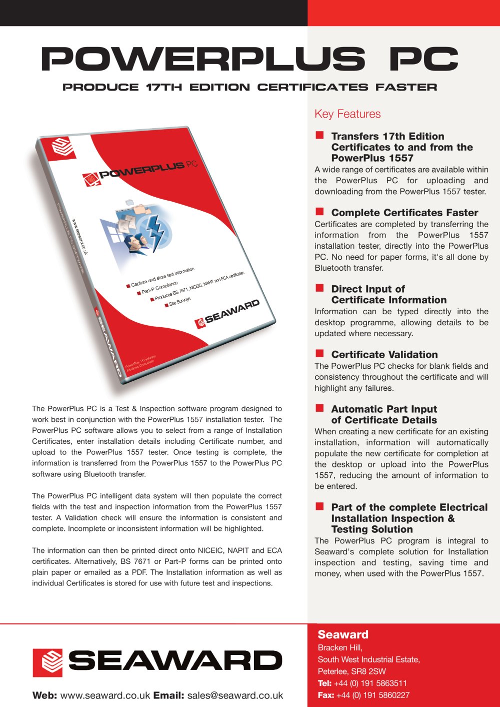 PowerPlus PC Software - Datasheet - Seaward