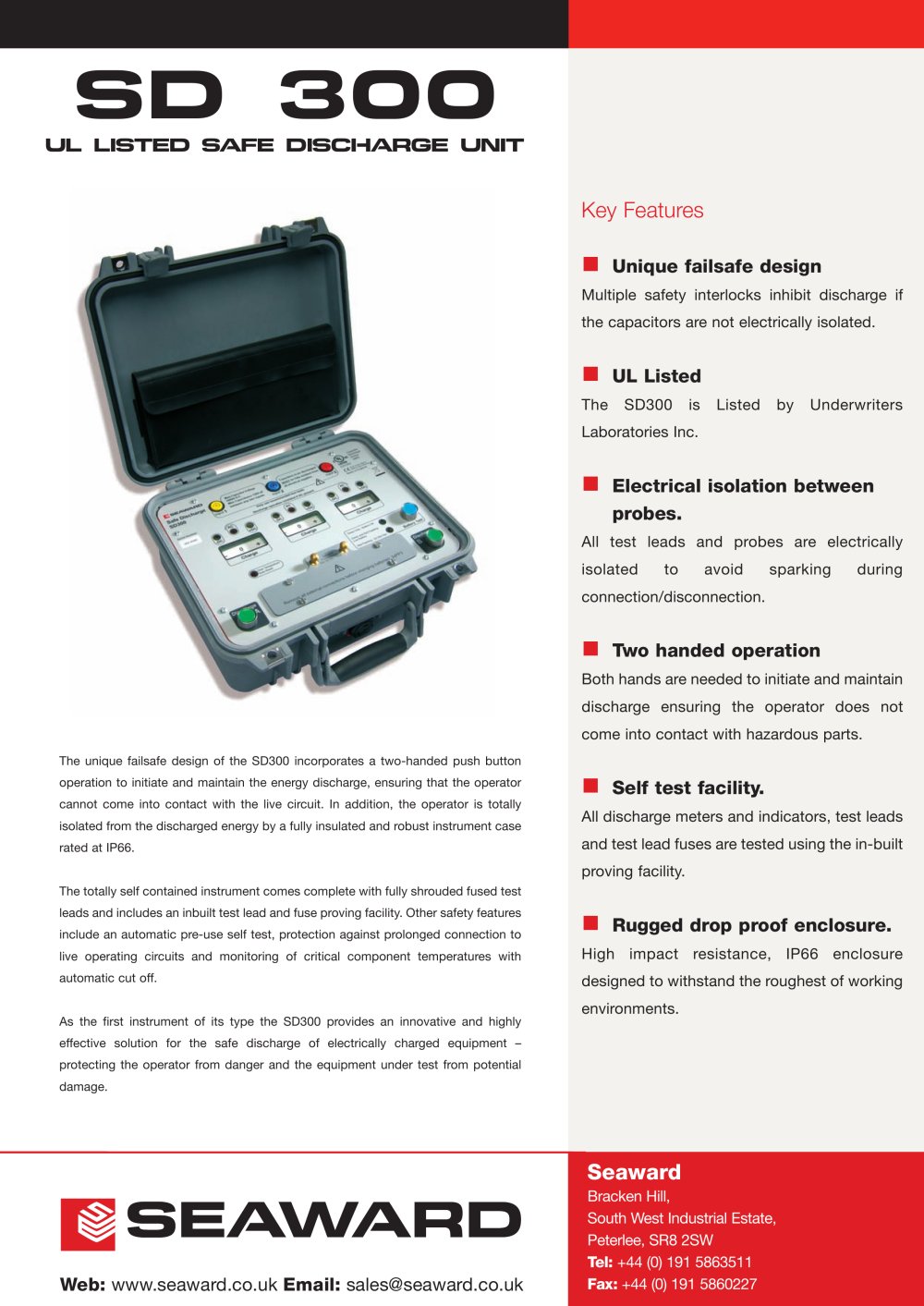 SD 300 Datasheet - Seaward