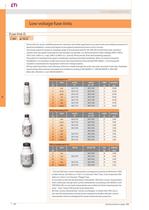 D : LOW VOLTAGE FUSE-LINKS, FUSE BASES, ACCESSORIES