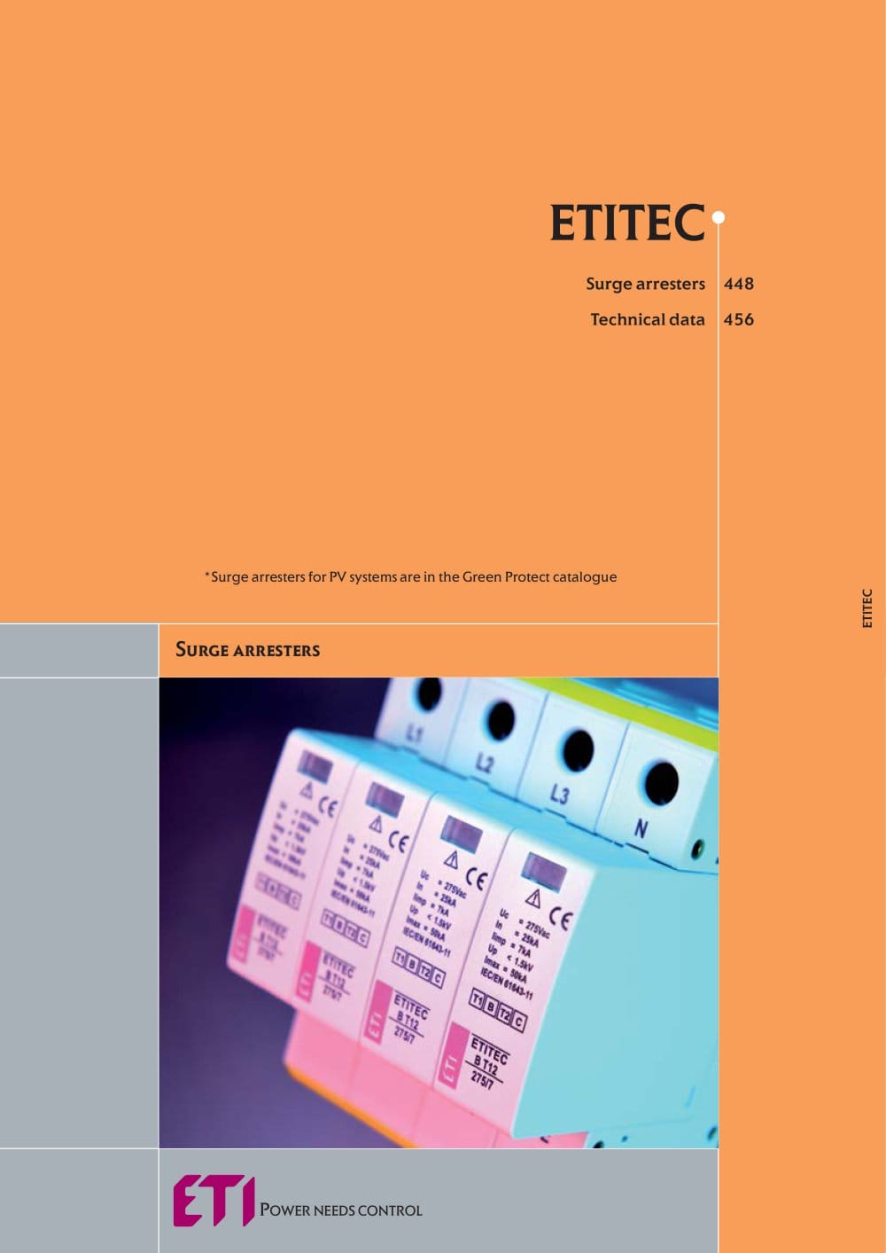 ETITEC : OVERVOLTAGE ARRESTERS - ETI