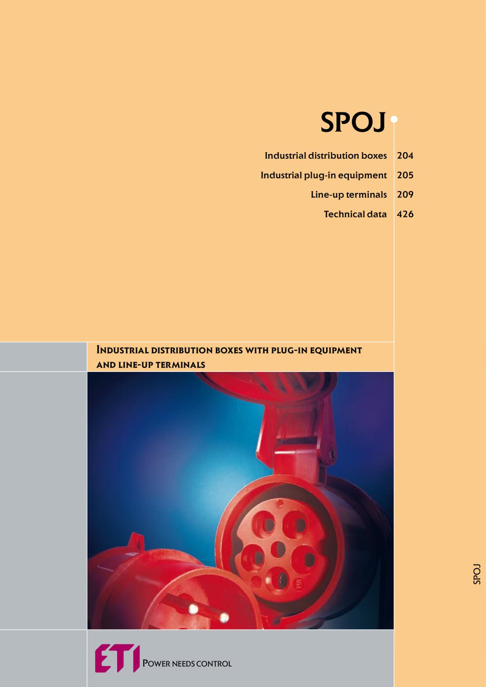SPOJ : INDUSTRIAL DISTRIBUTION BOXES, INDUSTRIAL PLUG-IN EQUIPMENT, LINE-UP TERMINALS - ETI