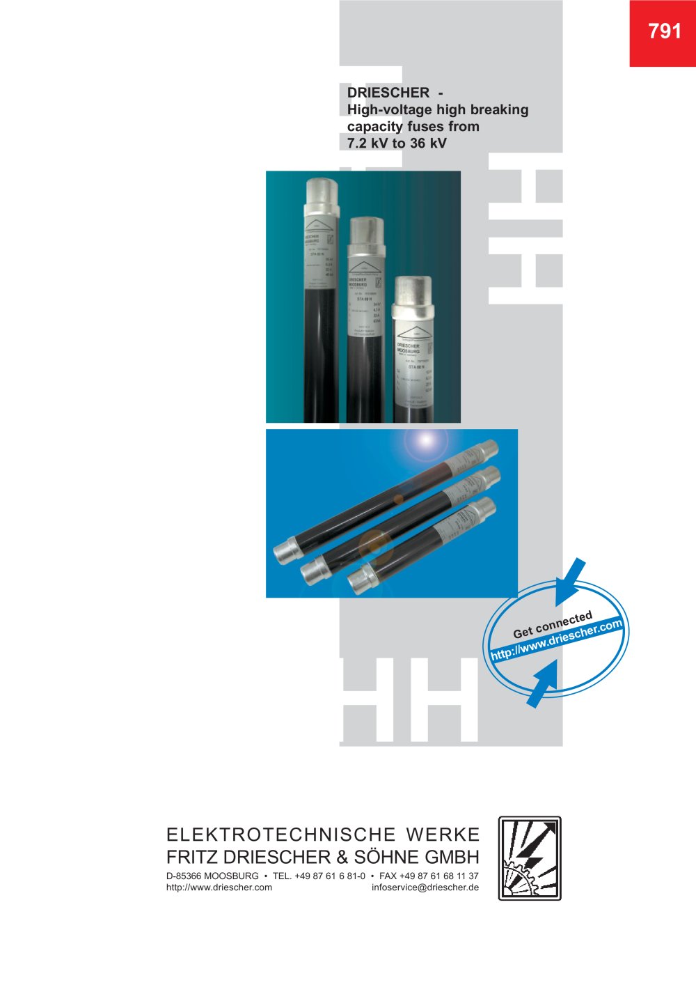 High-voltage high-breaking-capacity fuse links - Driescher