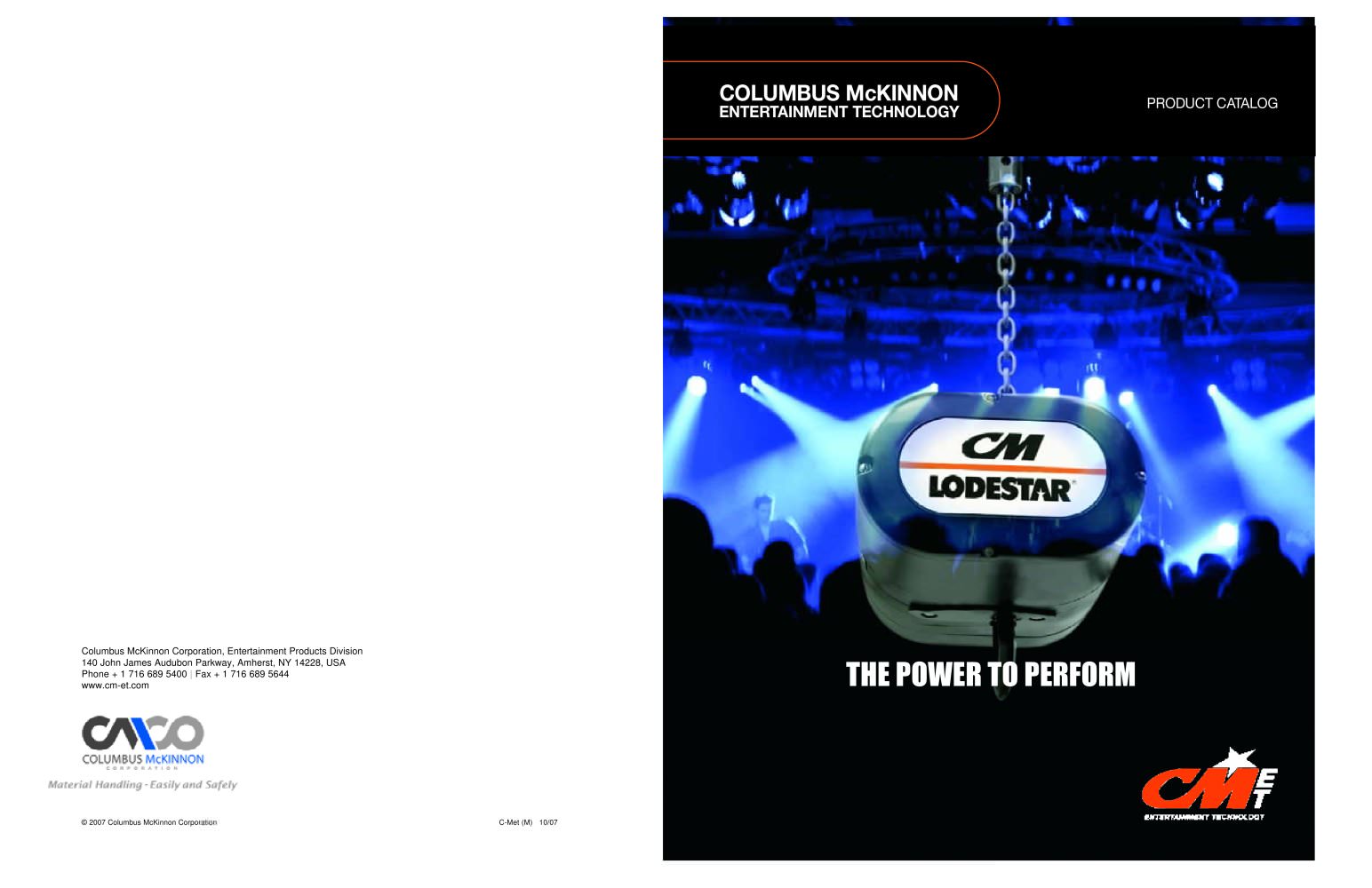 Entertainment Brochure - Metric - CM Industrial Products
