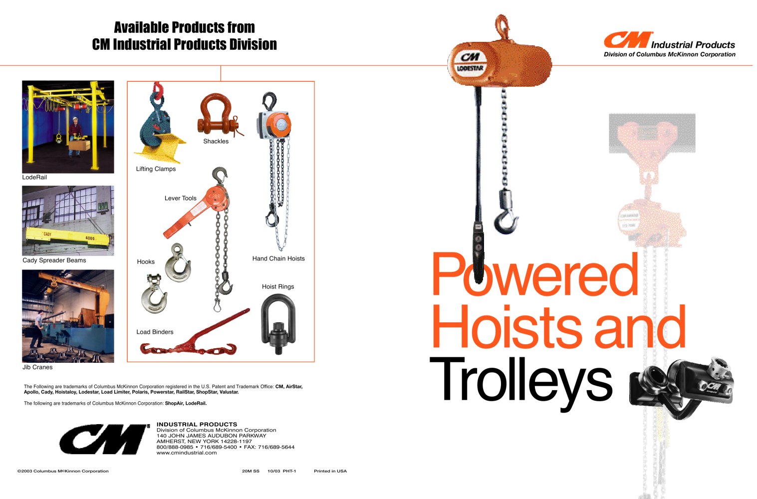 Power Hoist Brochure - CM Industrial Products