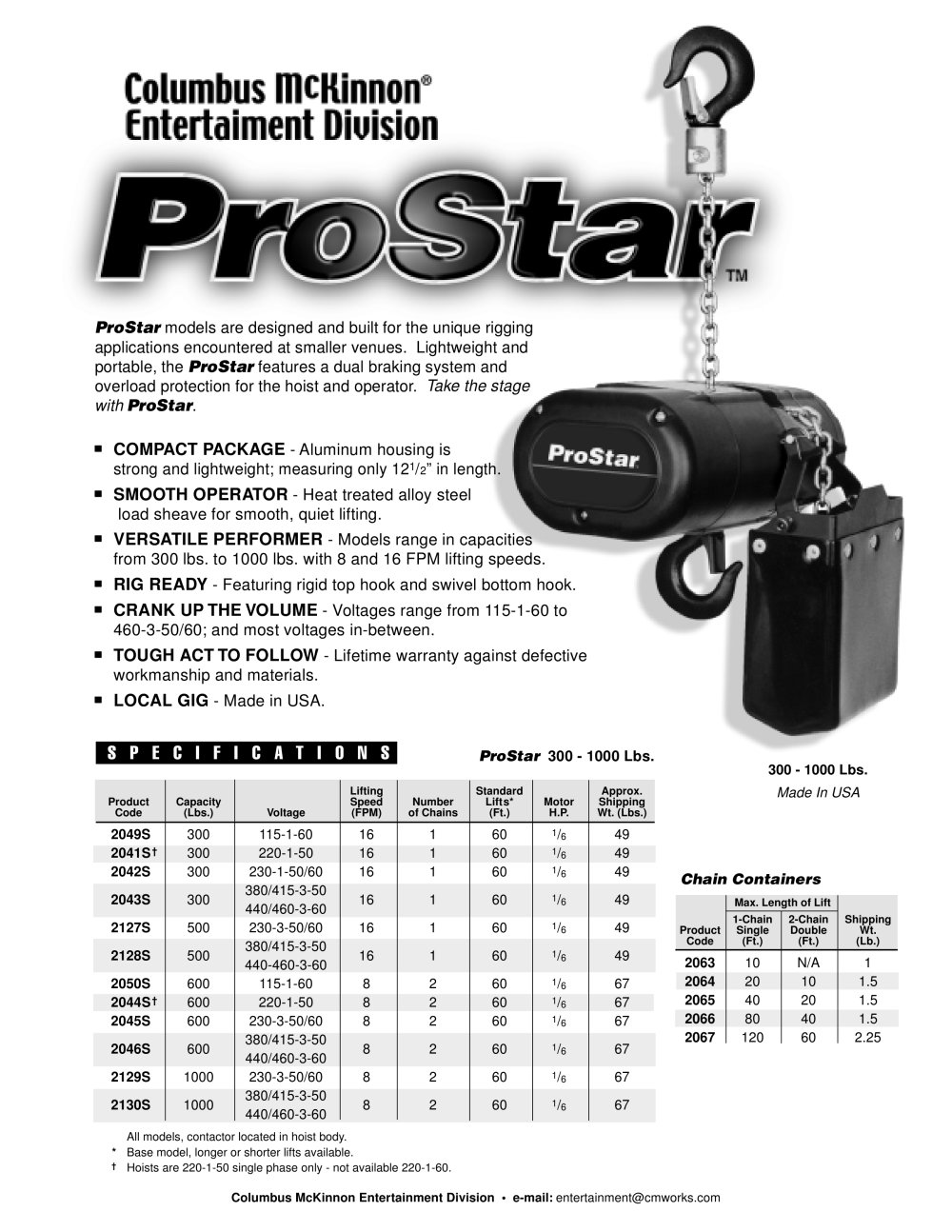 PROSTAR - CM Industrial Products