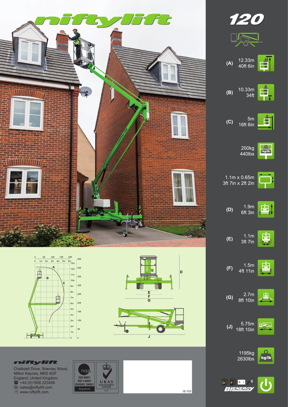 Nifty 120 Trailer Mount - Niftylift