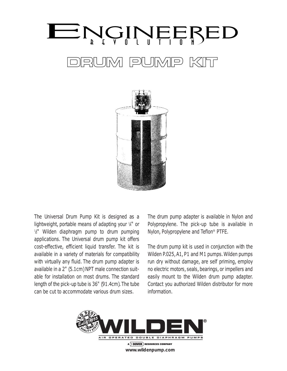 Drum Pump Kit - Wilden Pump