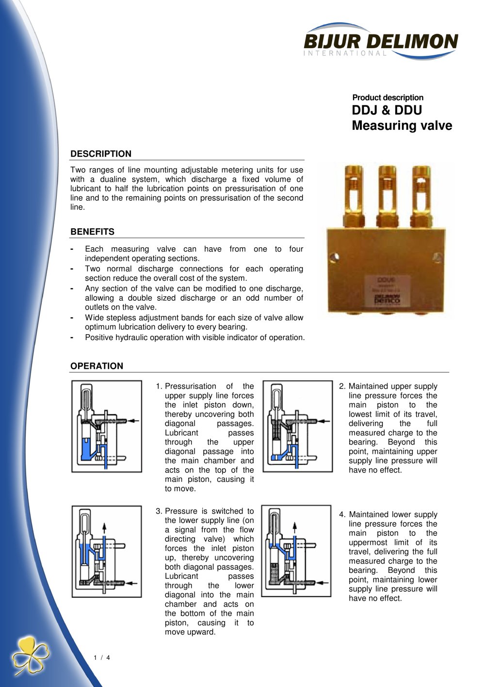 DDJ & DDU Measuring valve - Delimon