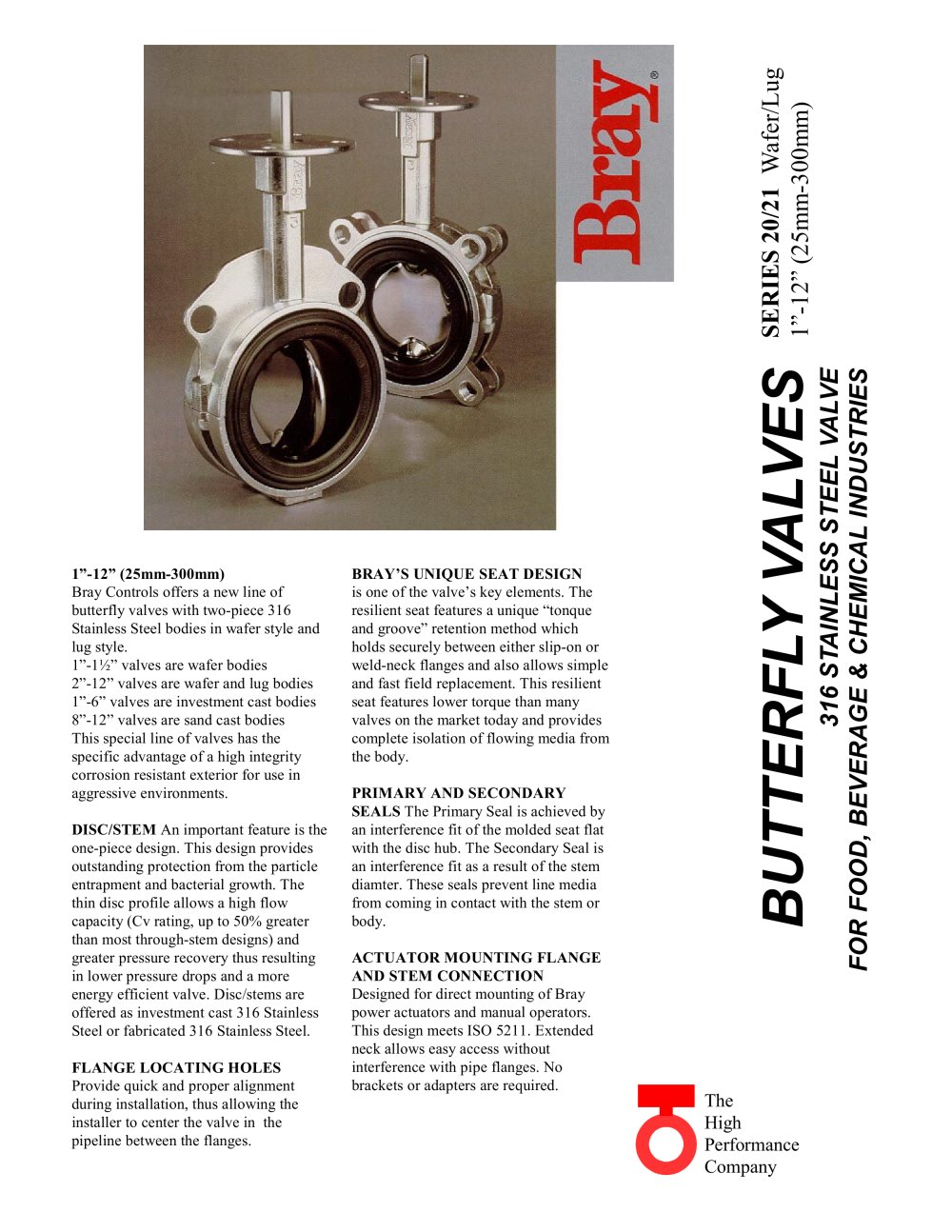 316 Stainless Steel Valve  Food, Beverage & Chemical Industries - Bray International