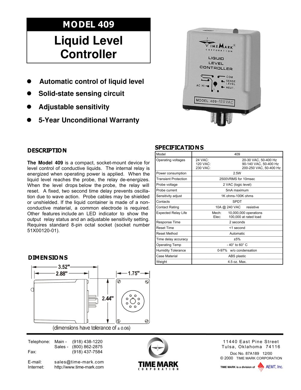 Level Controller - Time Mark