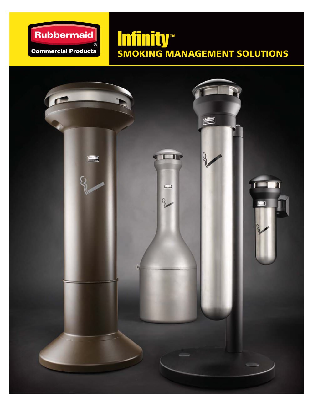 Infinity� Base-Mount Smoking Receptacle - Rubbermaid