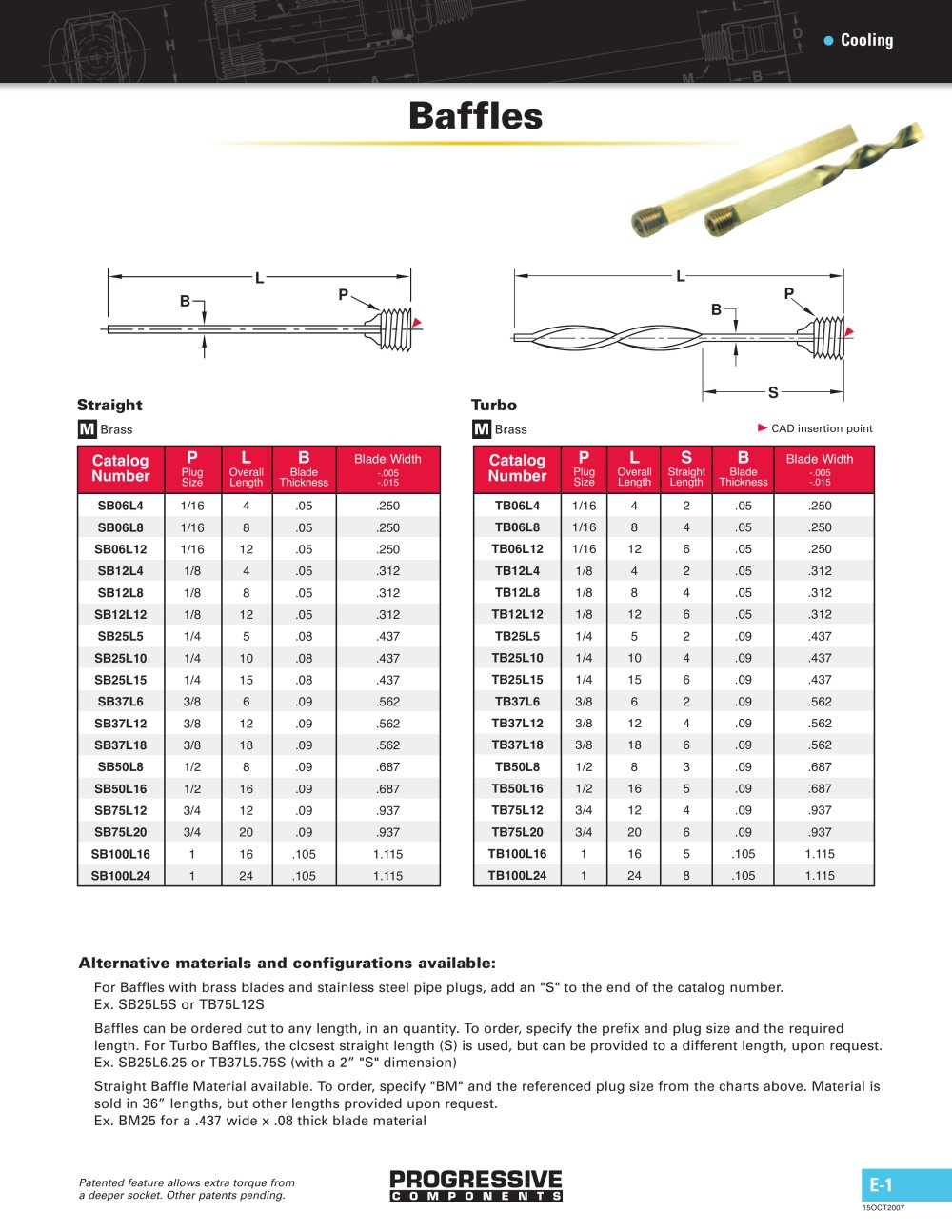 Cooling - Progressive Components