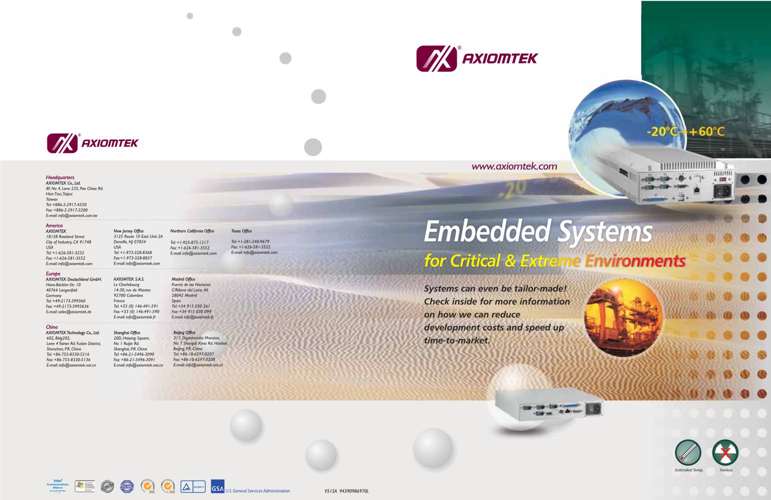 Embedded Systems for Critical & Extreme Environments - AXIOMTEK