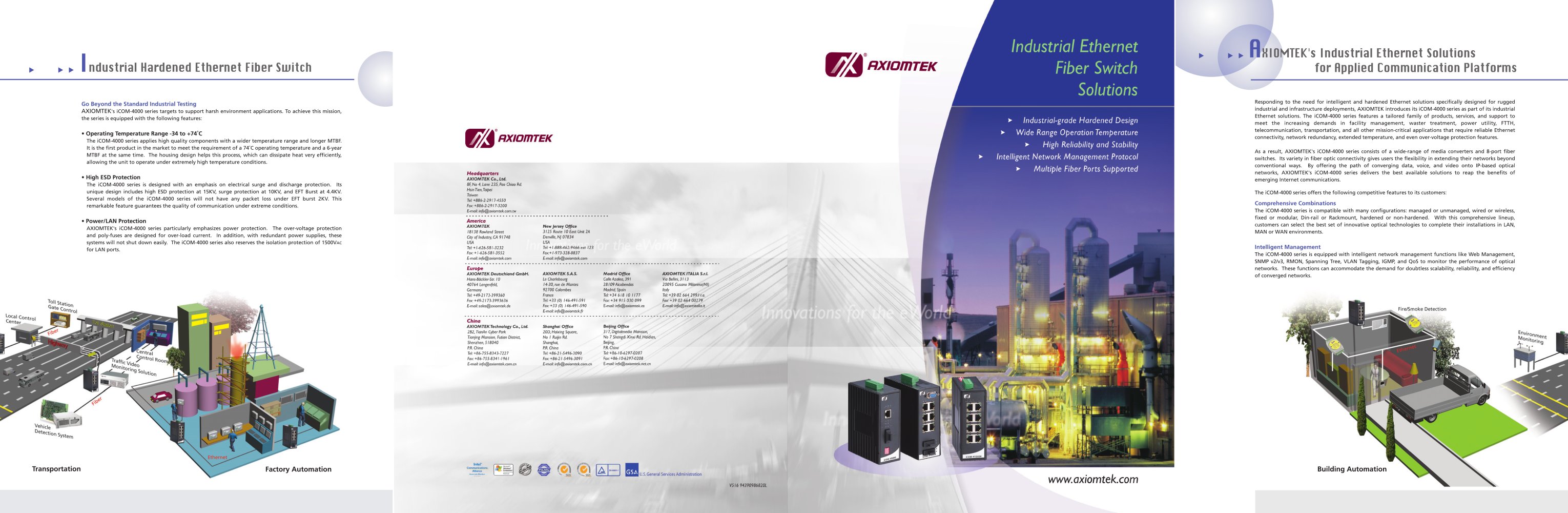 Industrial Ethernet Fiber Switch Solutions - AXIOMTEK