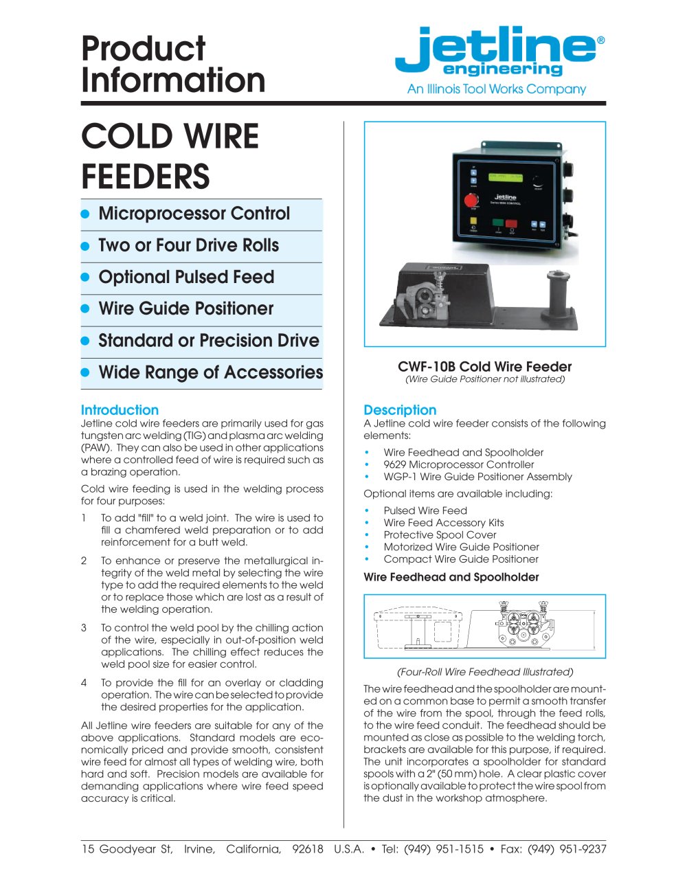 Cold Wire Tig Feeder - Jet Line Engineering