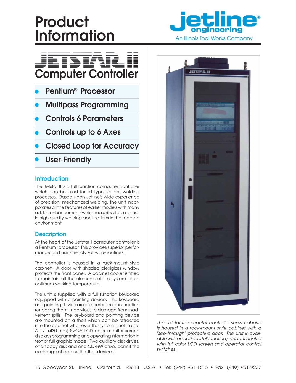 Jetstar Computer Weld Controller - Jet Line Engineering