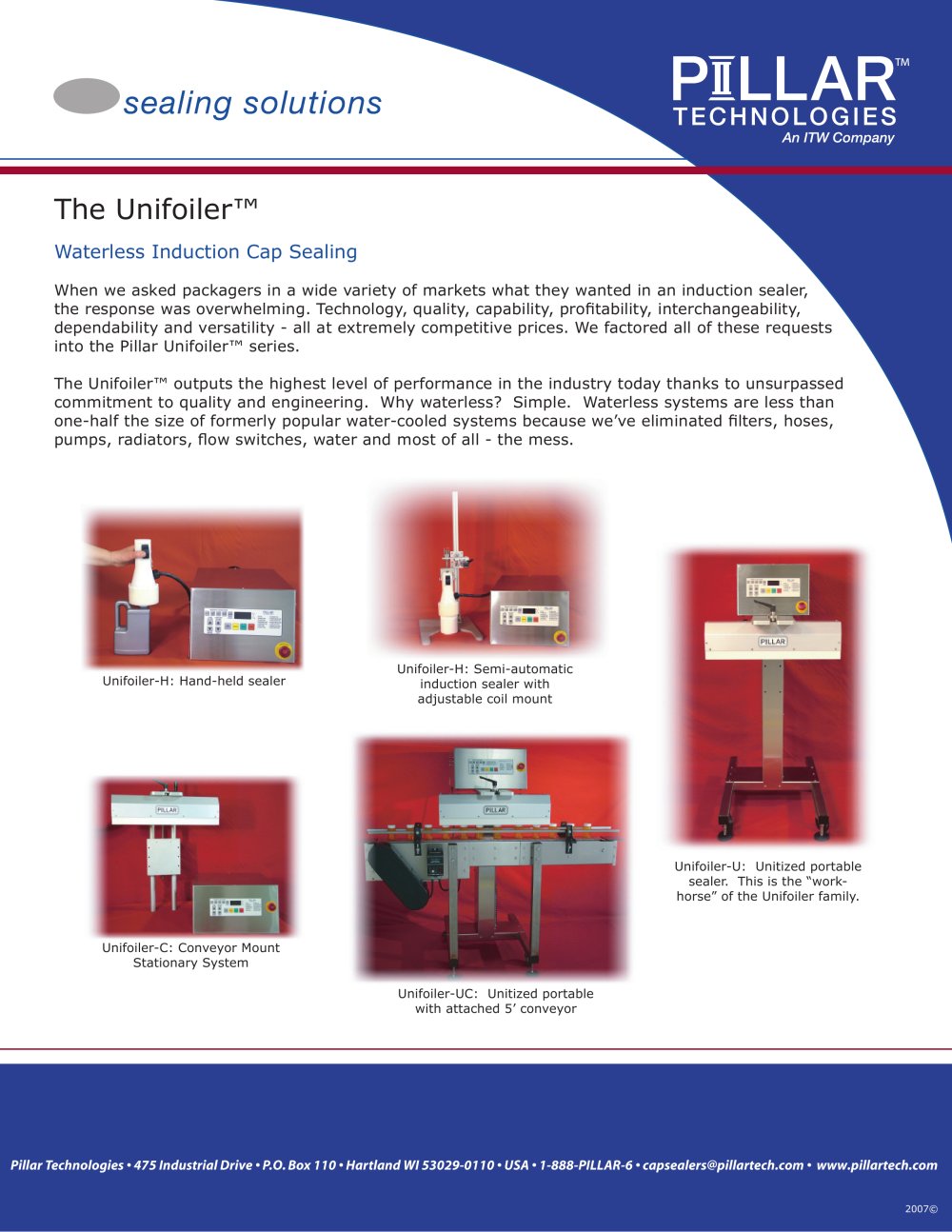 Induction Cap Sealing - Pillar technologies