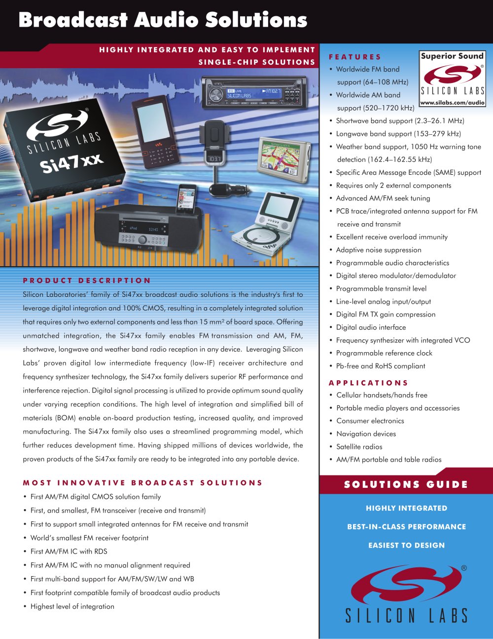 Broadcast Audio Solutions - Silicon Laboratories