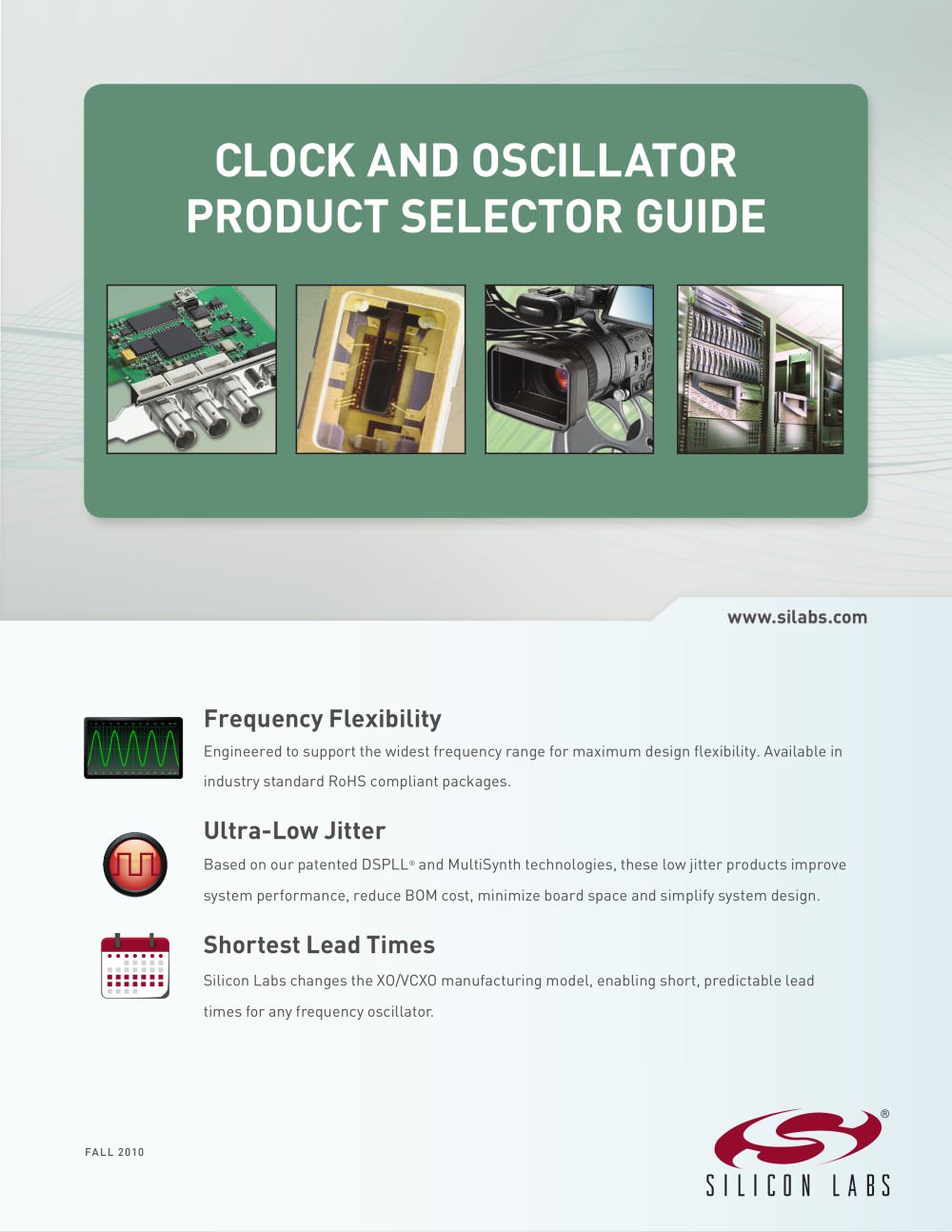 CLOCK AND OSCILLATOR PRODUCT SELECTOR GUIDE - Silicon Laboratories