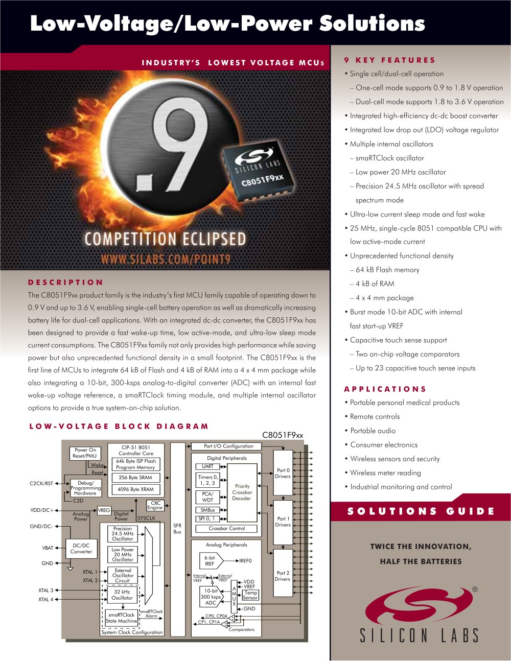Low-Voltage/Low-Power Solutions - Silicon Laboratories