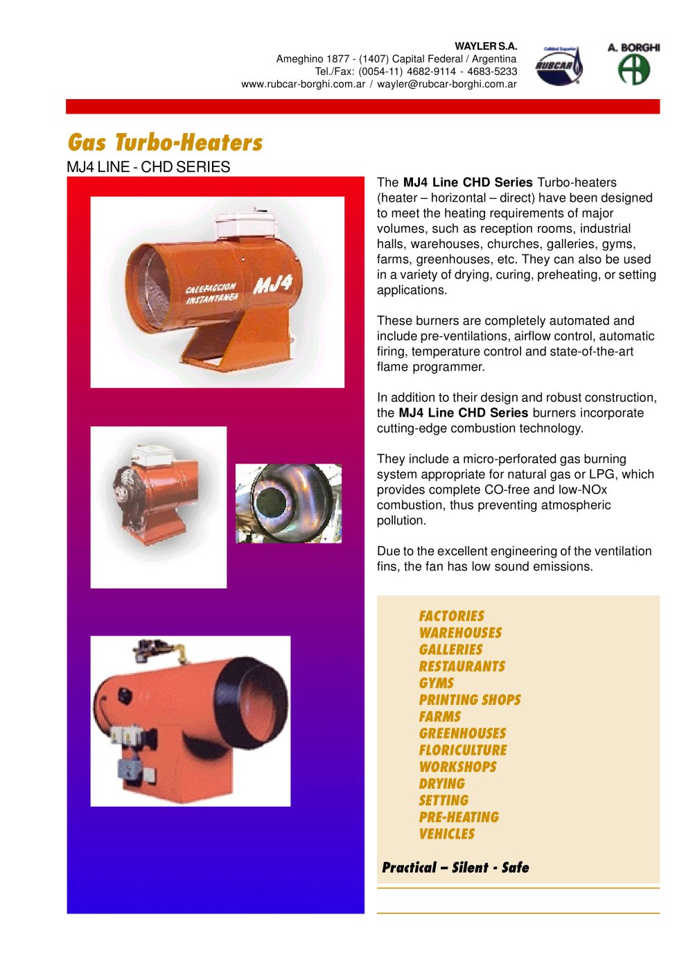 Gas turbo heaters/MJ4 CHD Series - Wayler