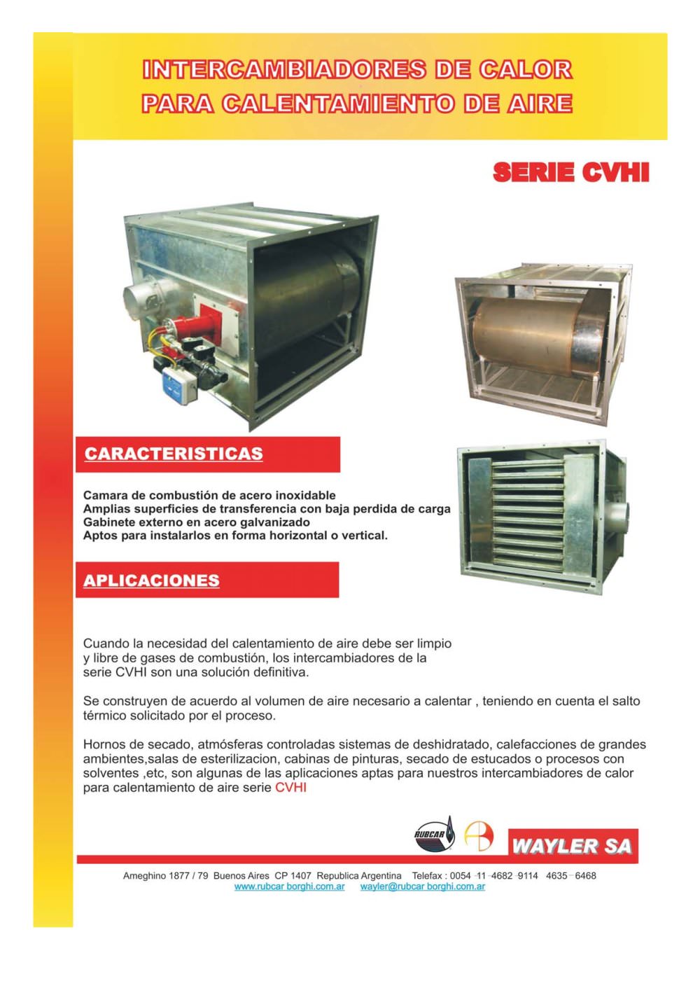 industrial use heat exchangers/CVI Series - Wayler