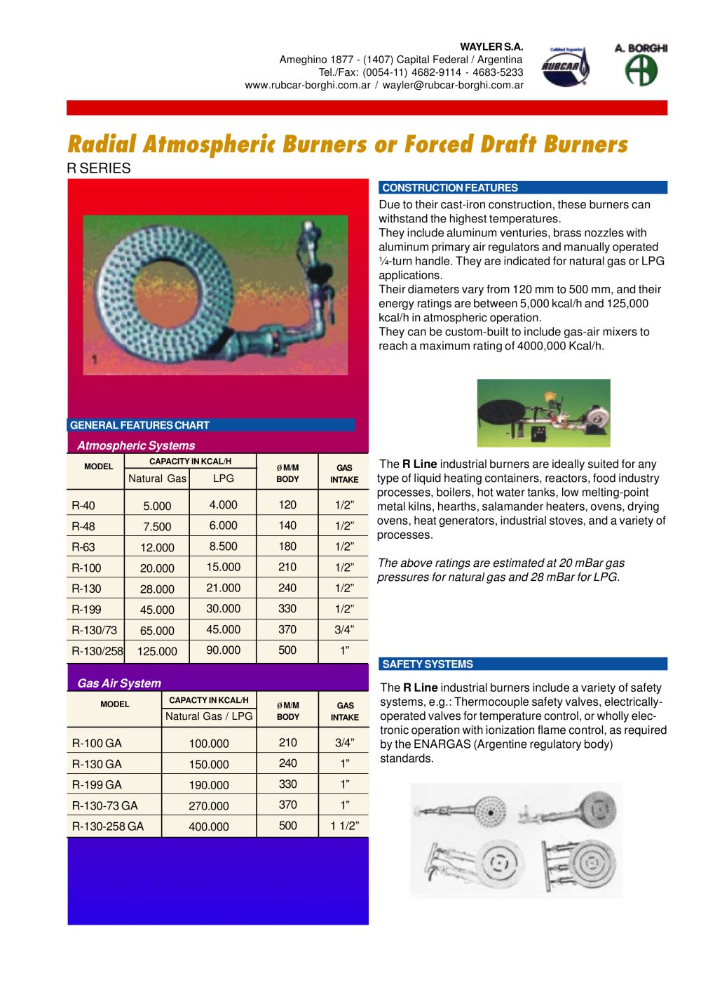 Radial burners R Series - Wayler
