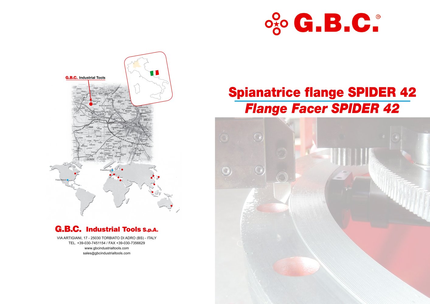 Flange Facer SPIDER 42 - G.B.C. INDUSTRIAL TOOLS