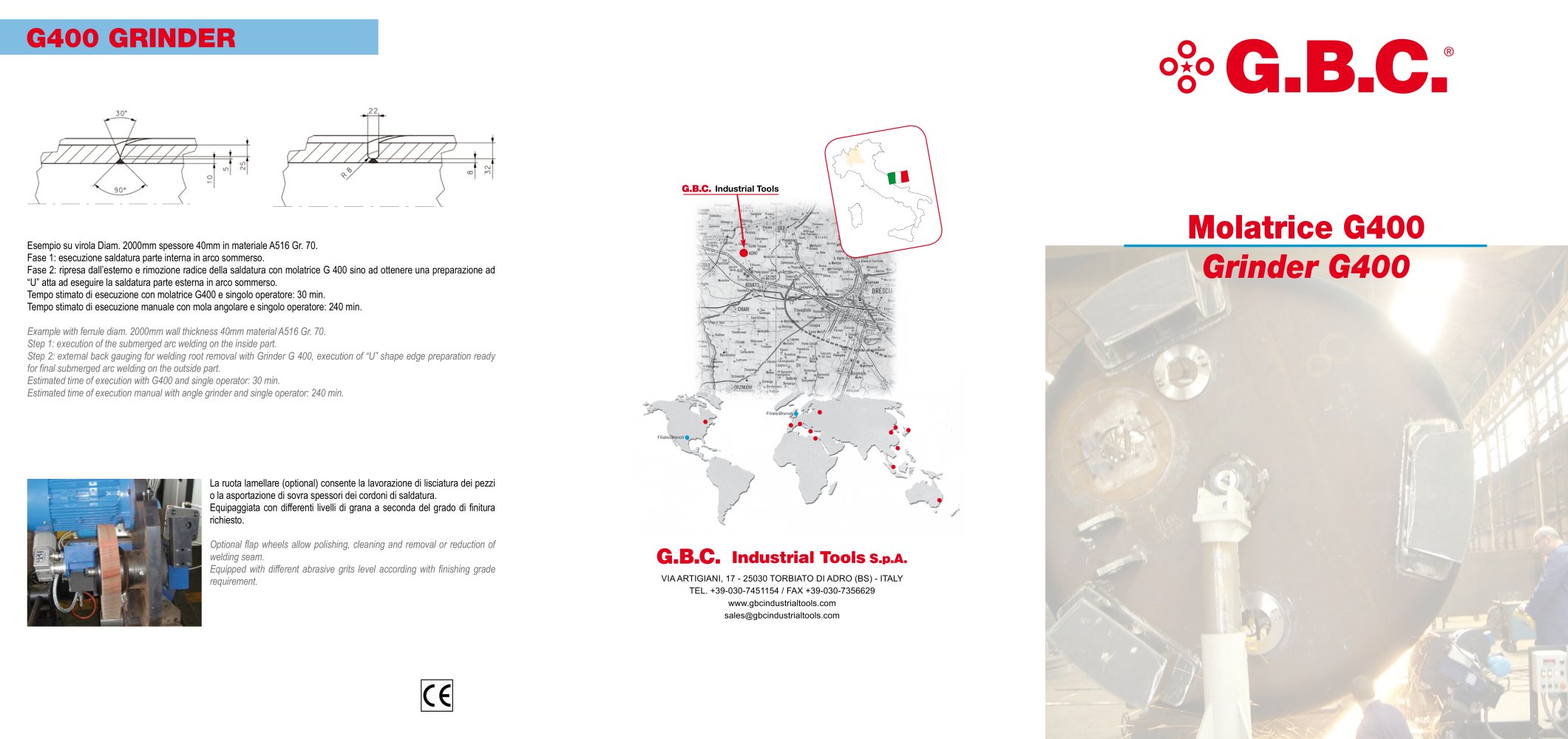 G400 Grinder - G.B.C. INDUSTRIAL TOOLS