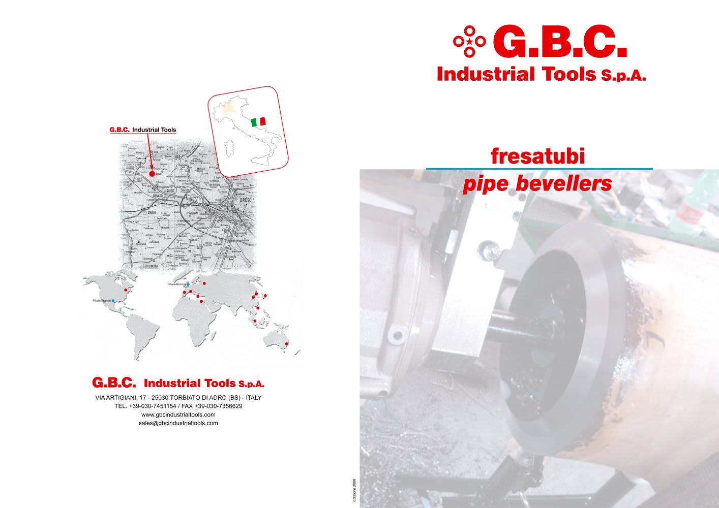 GBC Pipe cold beveling machines - G.B.C. INDUSTRIAL TOOLS
