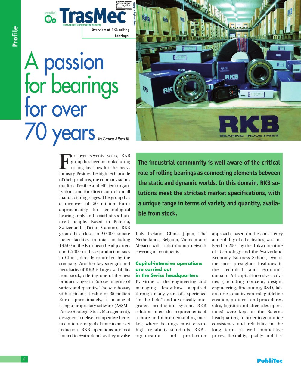 RKB - A Passion for Bearings for over 70 Years - RKB Europe