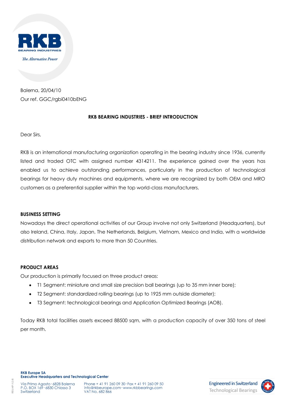 RKB Brief Introduction - RKB Europe