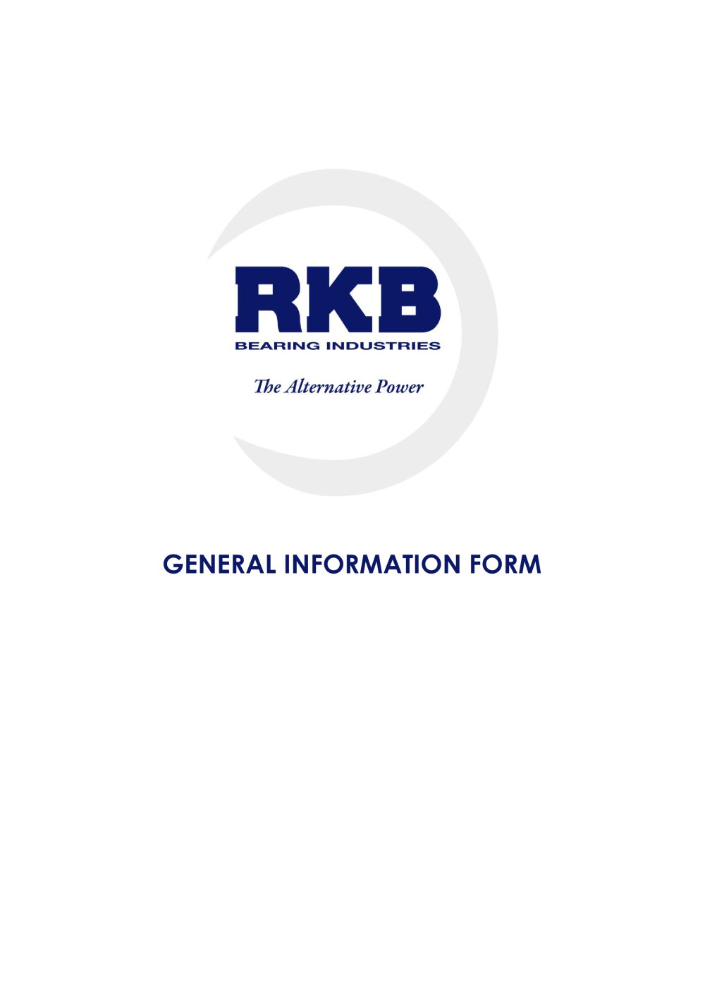 RKB General Information Form - RKB Europe