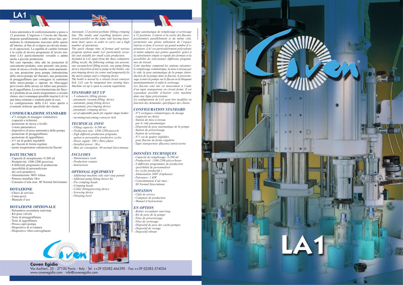 Automatic filling and crimping machine - LA1 - COVEN EGIDIO