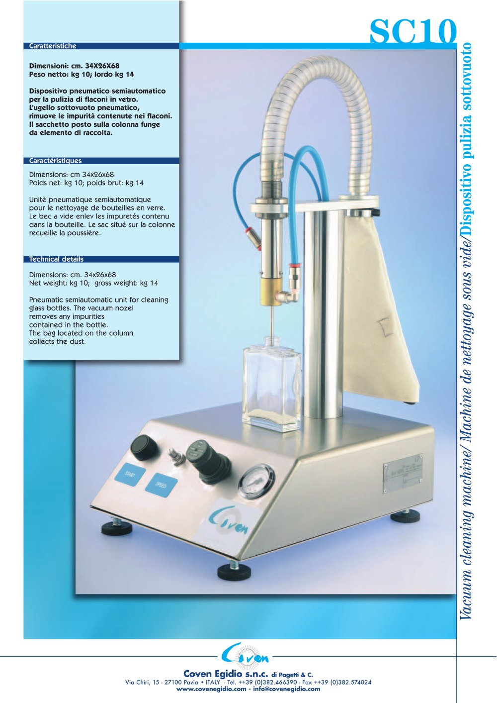 Bottle cleaning machine - SC10 - COVEN EGIDIO