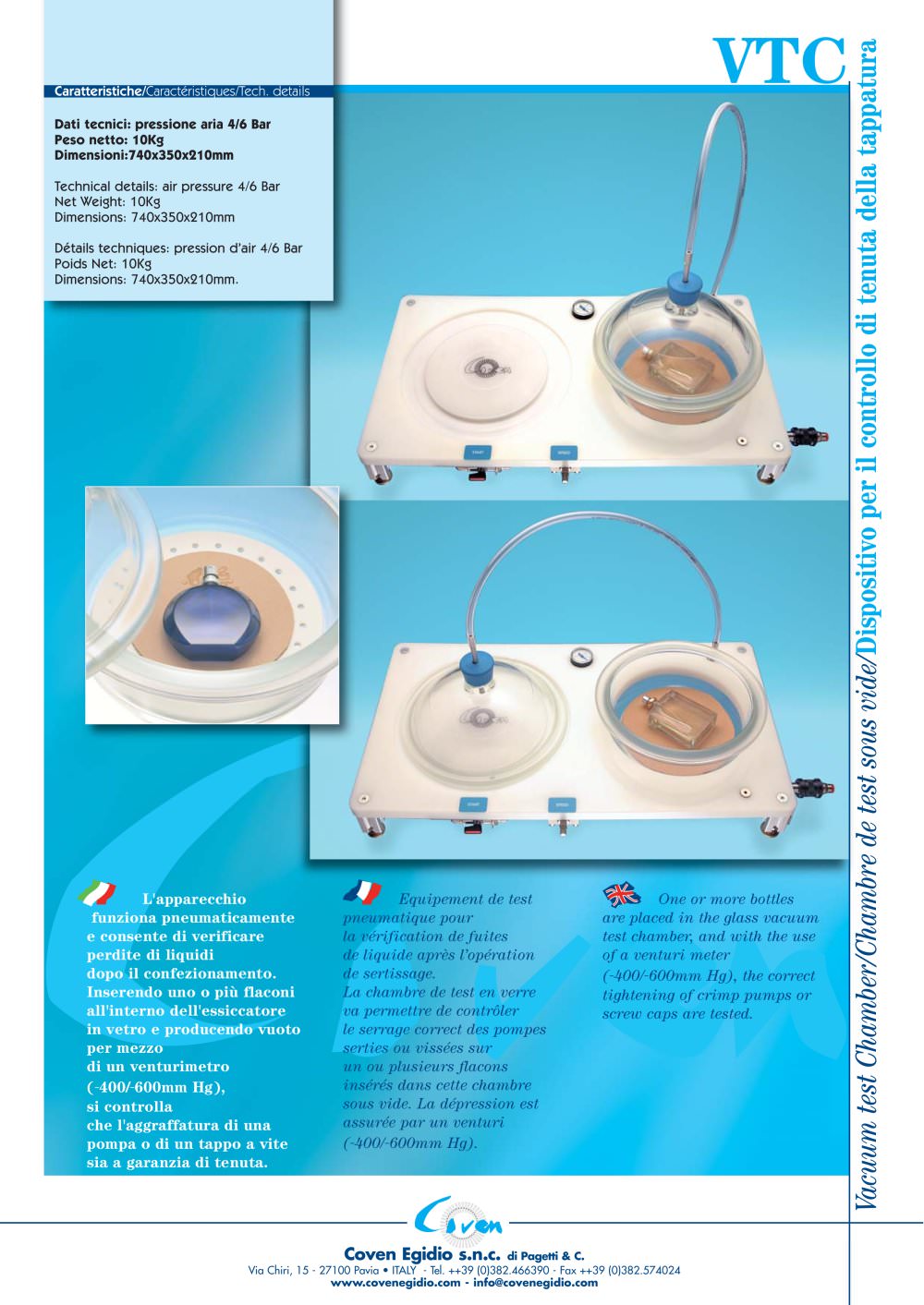 Vacuum Test Chamber - VTC - COVEN EGIDIO