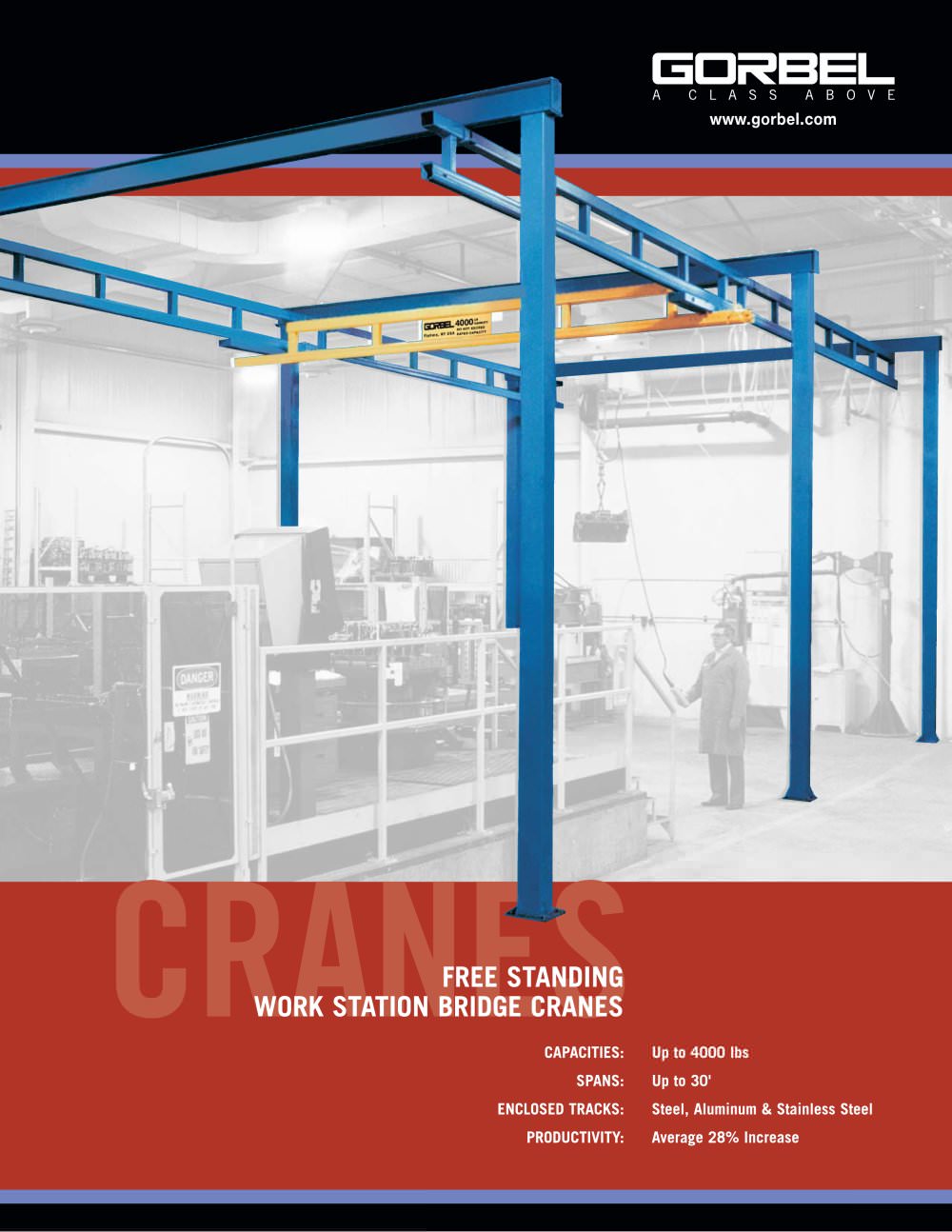 Free Standing Work Station Bridge Cranes - Gorbel