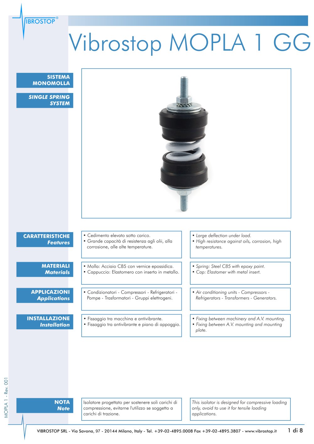 Vibrostop MOPLA 1 GG - Vibrostop