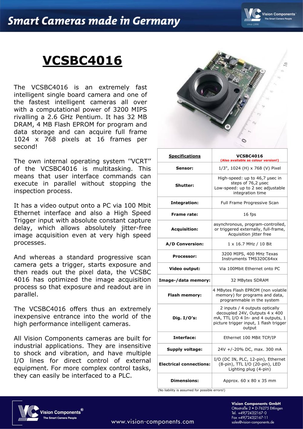 Vision Components - 145157, 4528, 160780