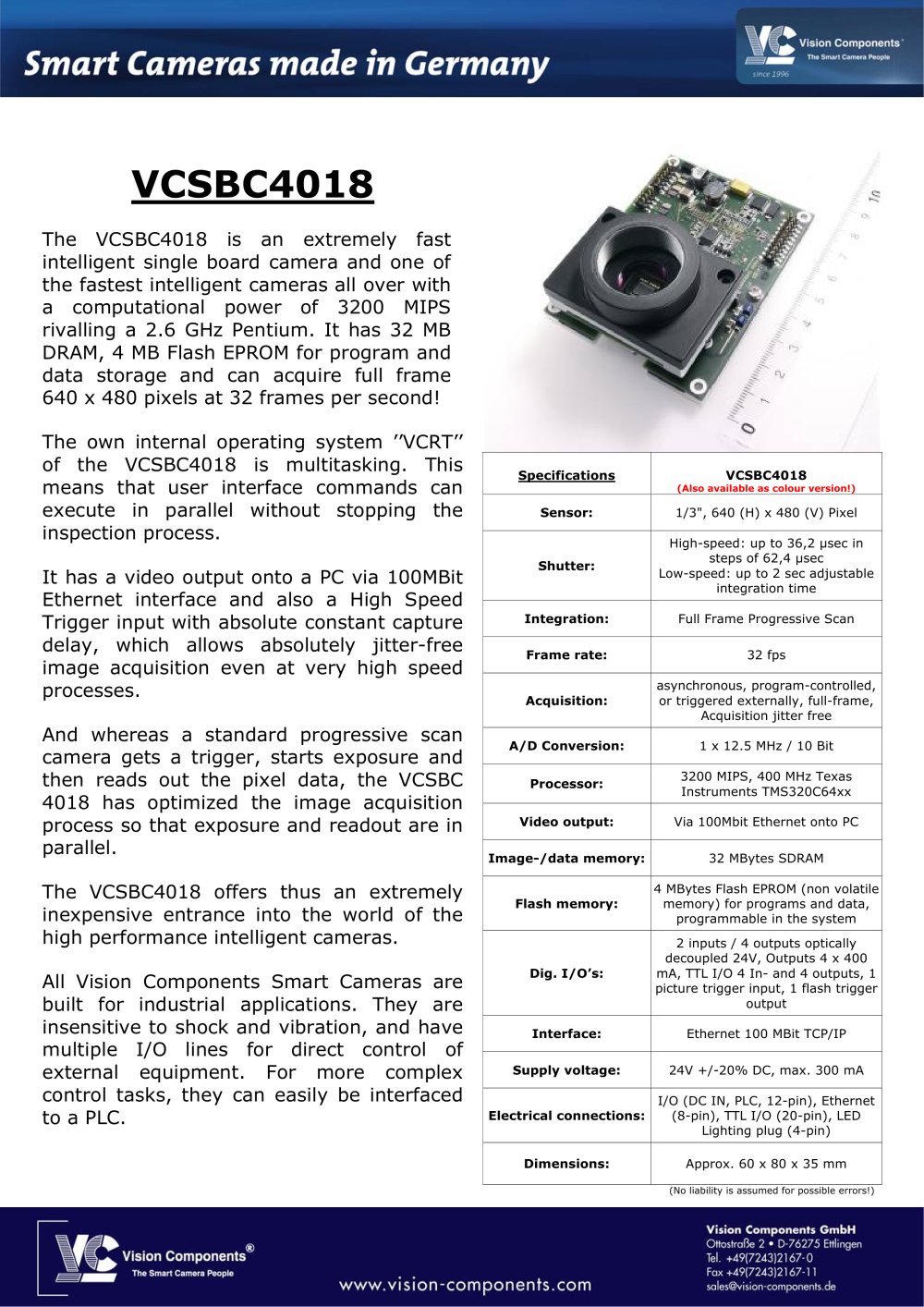 Vision Components - 145157, 4528, 160780