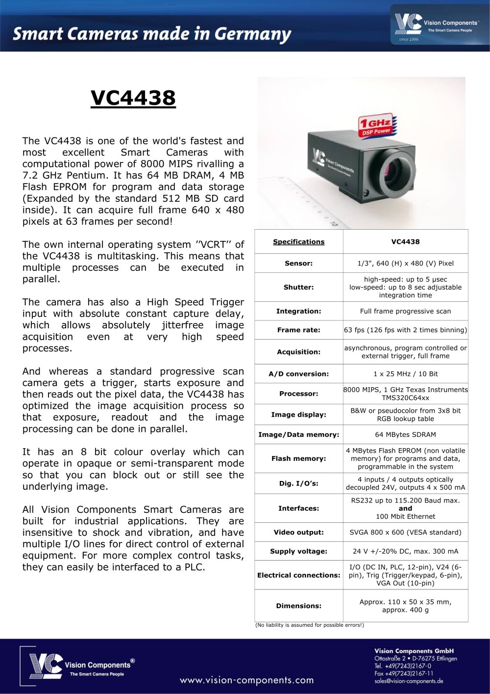 Vision Components - 145157, 39962, 160780