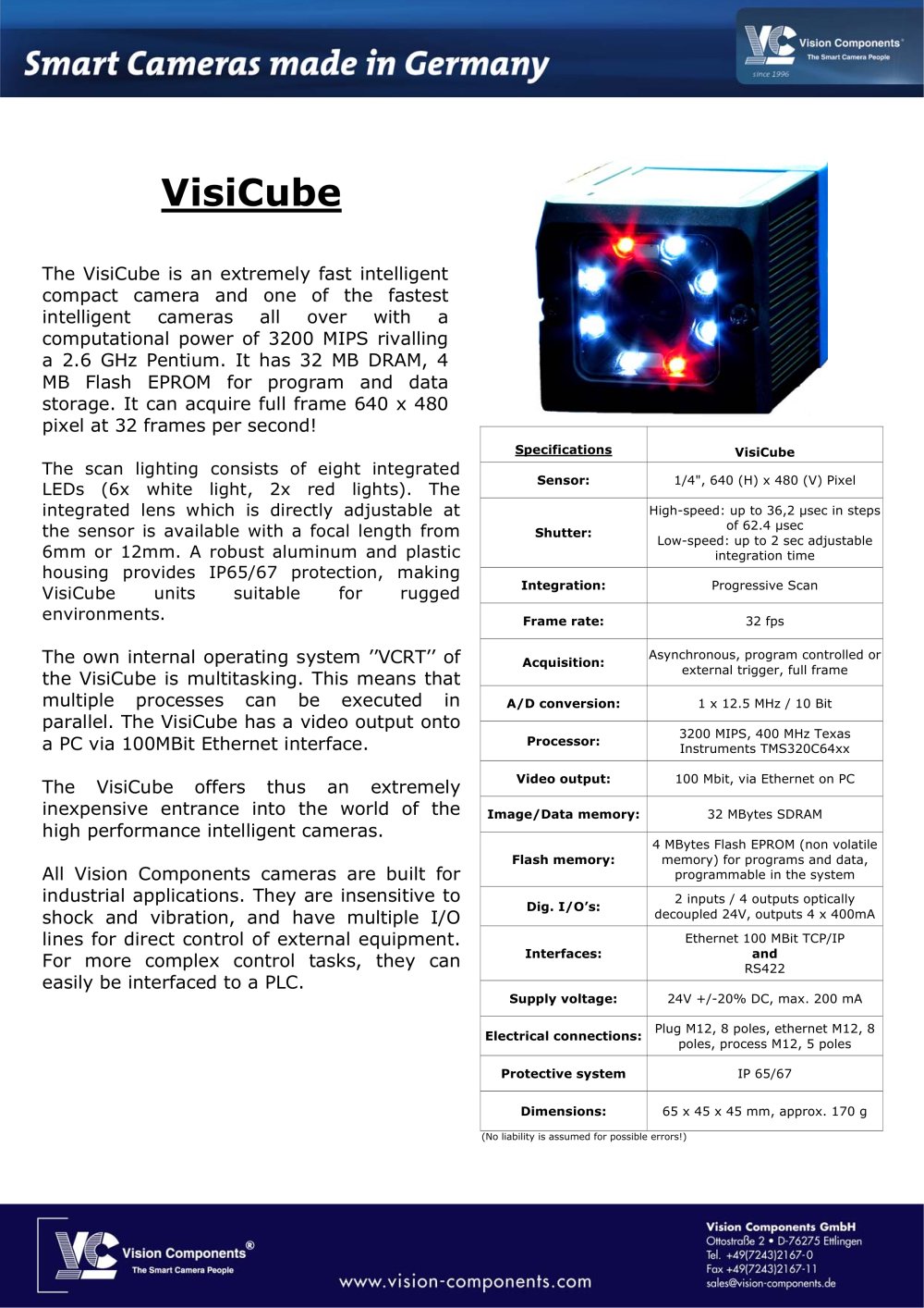 VisiCube - Vision Components