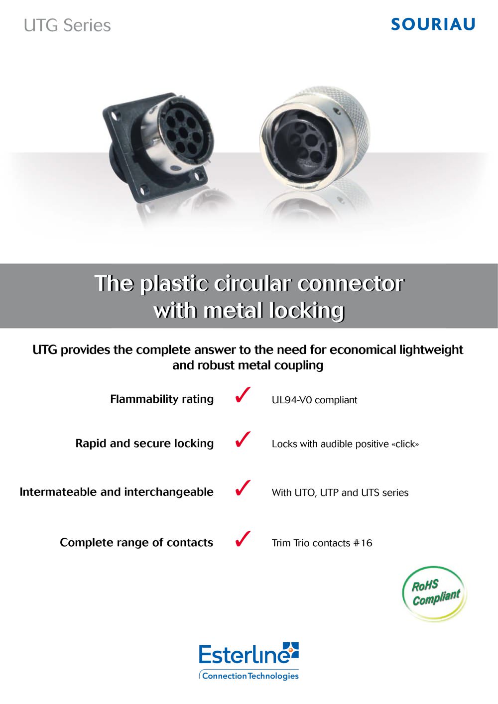 Catalog UTG series - Intensive use - SOURIAU